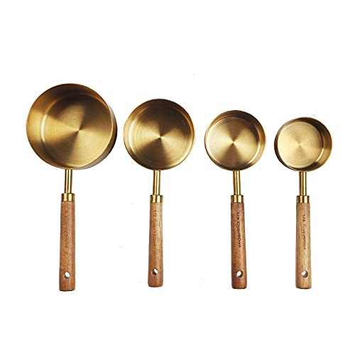 8-Piece Wood-Handle Measuring Cup and Spoon Set