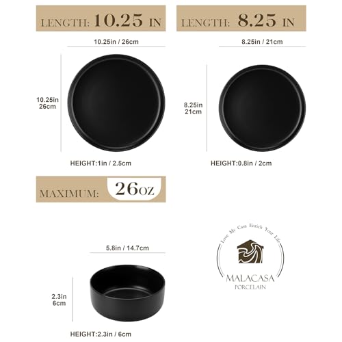 MALACASA LUNA Ceramic Dinnerware Collection