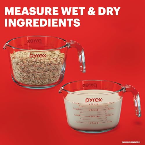 Pyrex 1-Cup and 2-Cup Glass Measuring Set
