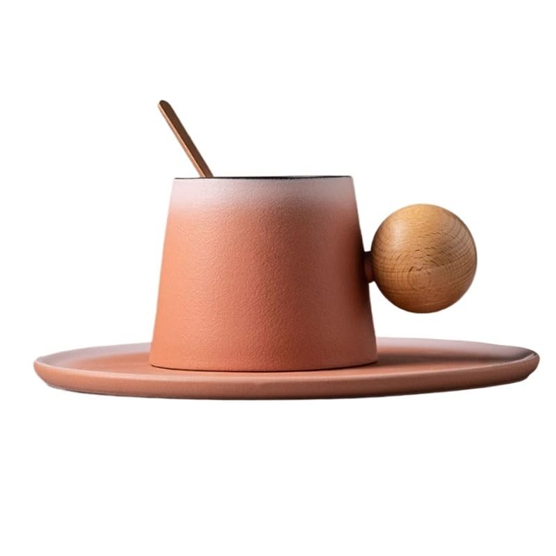 Ceramic Coffee Cup and Saucer Set