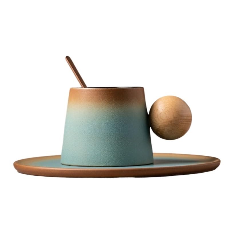 Ceramic Coffee Cup and Saucer Set