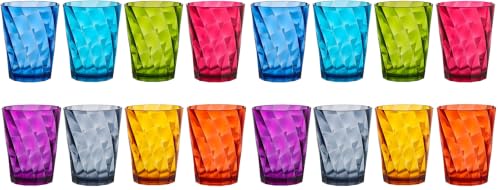 US Acrylic 8-Piece 26oz Jewel Tone Tumbler Set
