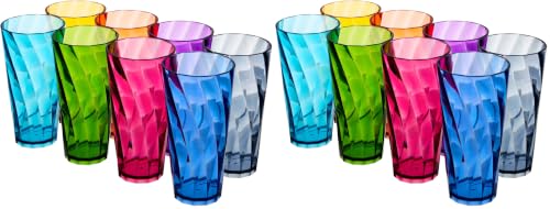 US Acrylic 8-Piece 26oz Jewel Tone Tumbler Set