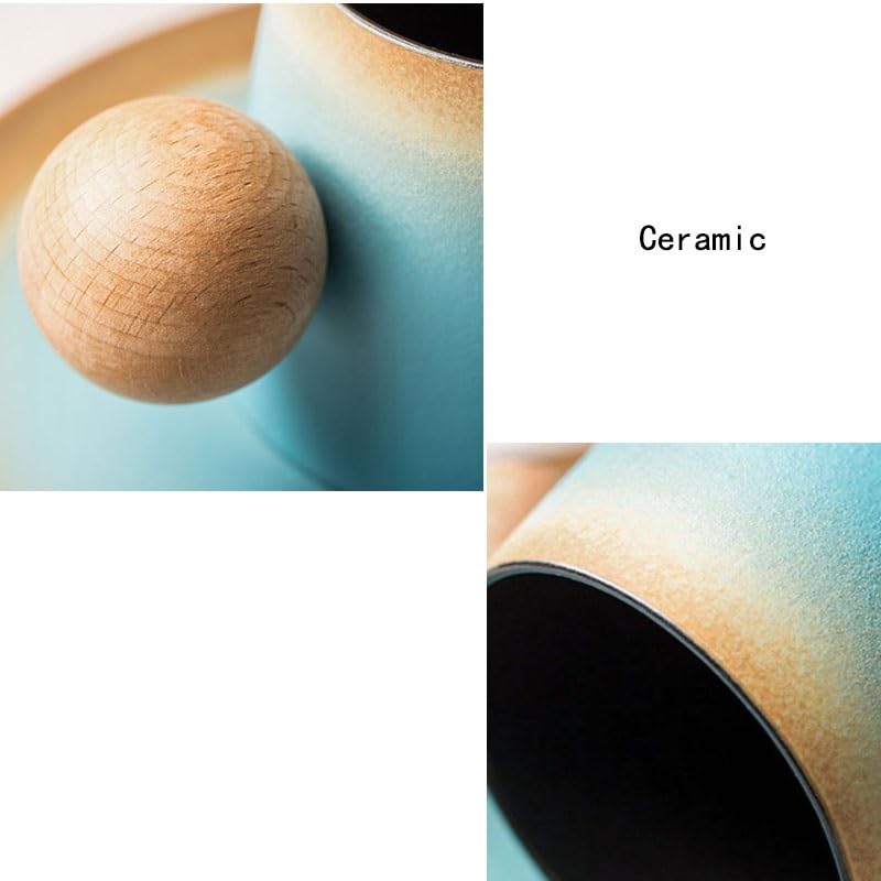 Ceramic Coffee Cup and Saucer Set