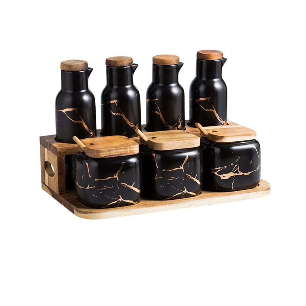 350ml Ceramic Seasoning Jar with Spoon and Tray