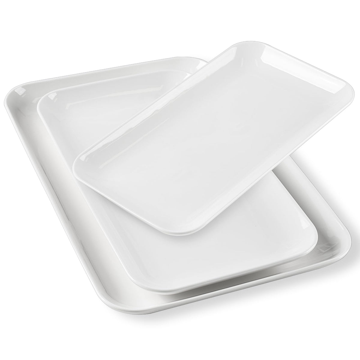 3-Piece Graduated Porcelain Serving Platter Set