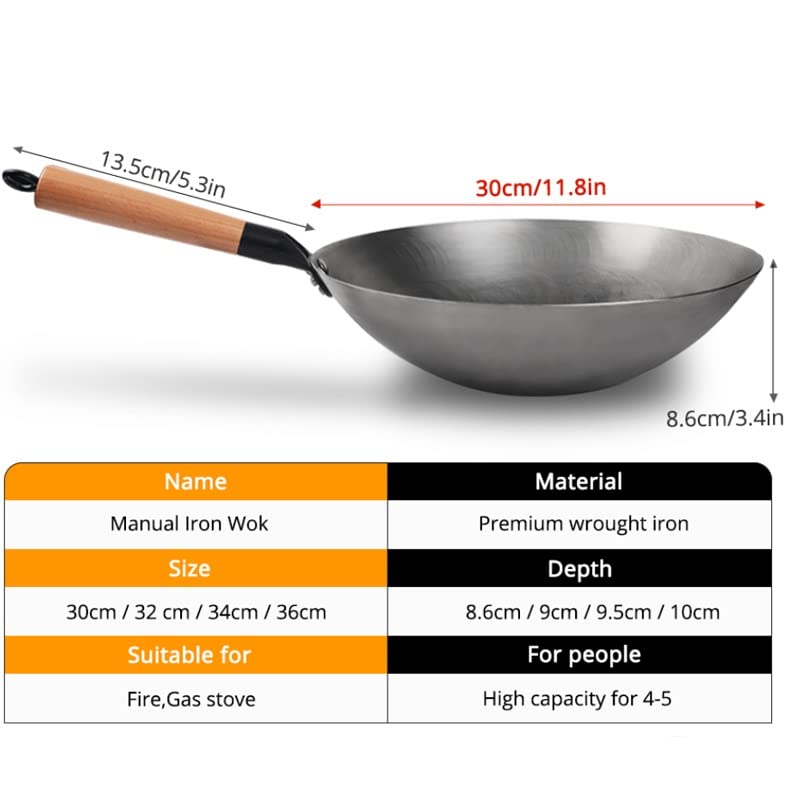Handmade Uncoated Iron Wok Collection