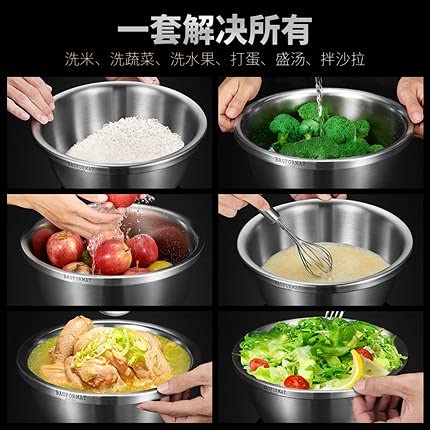 8-Piece Nesting Stainless Steel Mixing Bowls