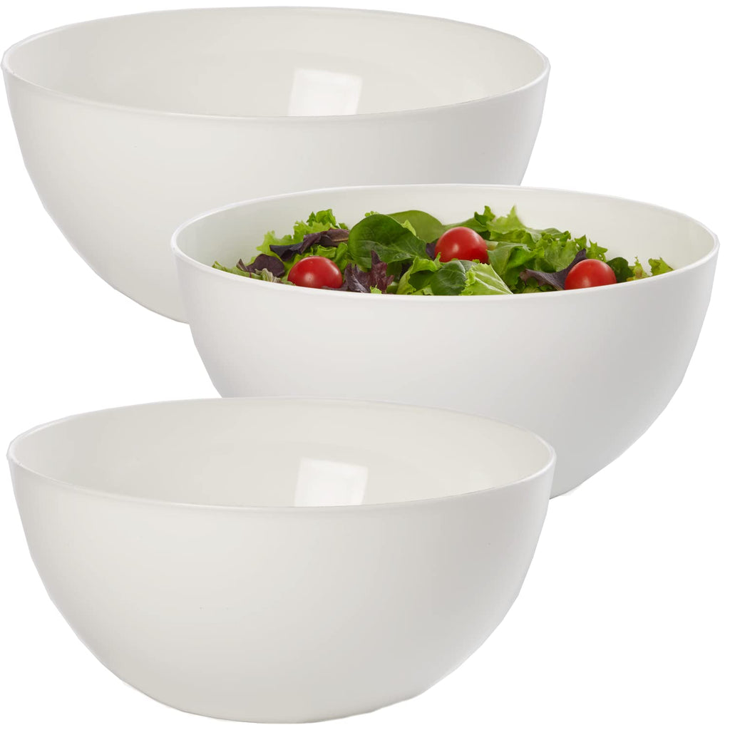 3-Piece 10-Inch Plastic Serving Bowl Set
