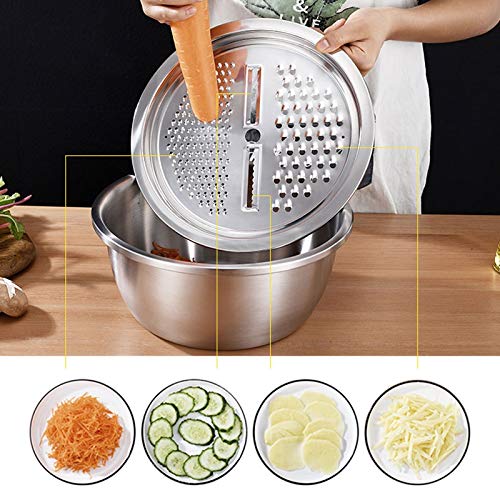 4-Piece Stainless Steel Mixing Bowl and Strainer Set