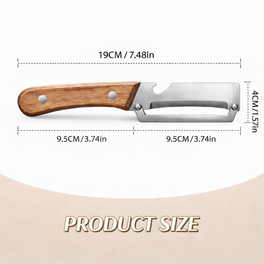 Wide-Blade Vegetable Peeler with Bottle Opener