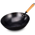 32cm Steel Wok with Detachable Wooden Handle
