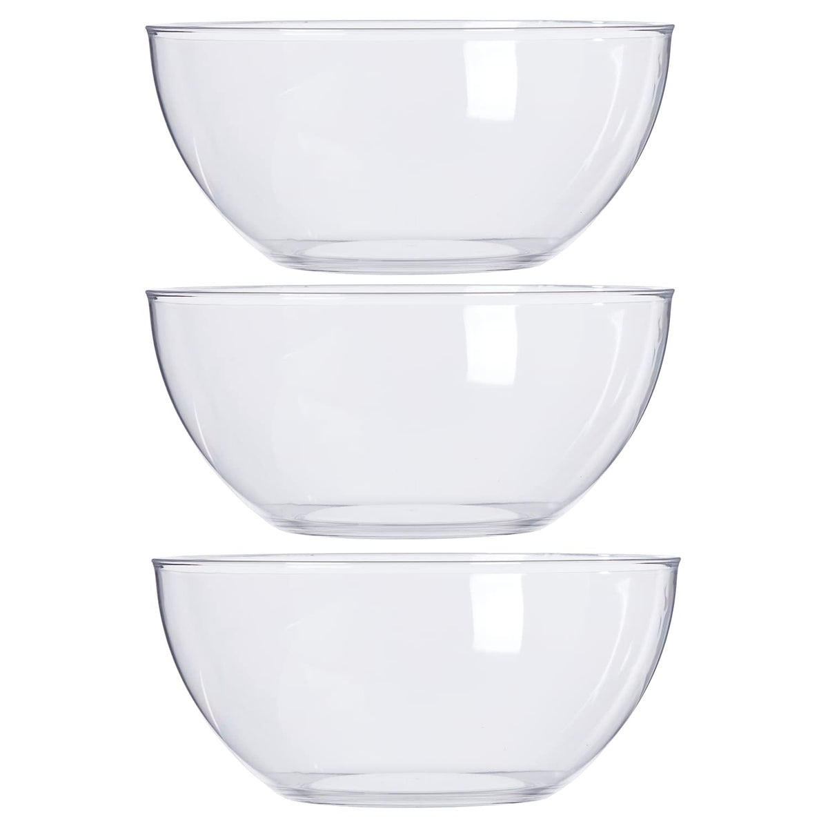 3-Piece 10-Inch Plastic Serving Bowl Set