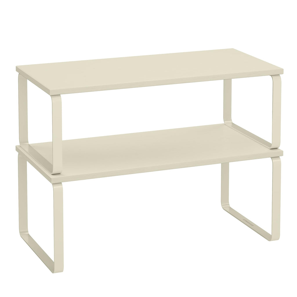 SONGMICS 2-Piece Stackable Cabinet Shelf Set
