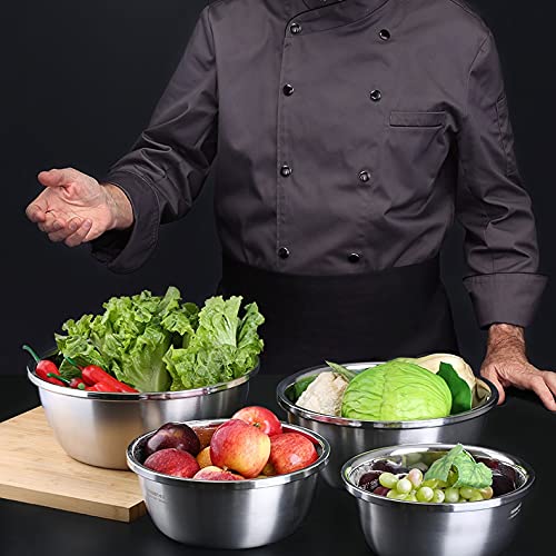 8-Piece Stainless Steel Mixing Bowl Set