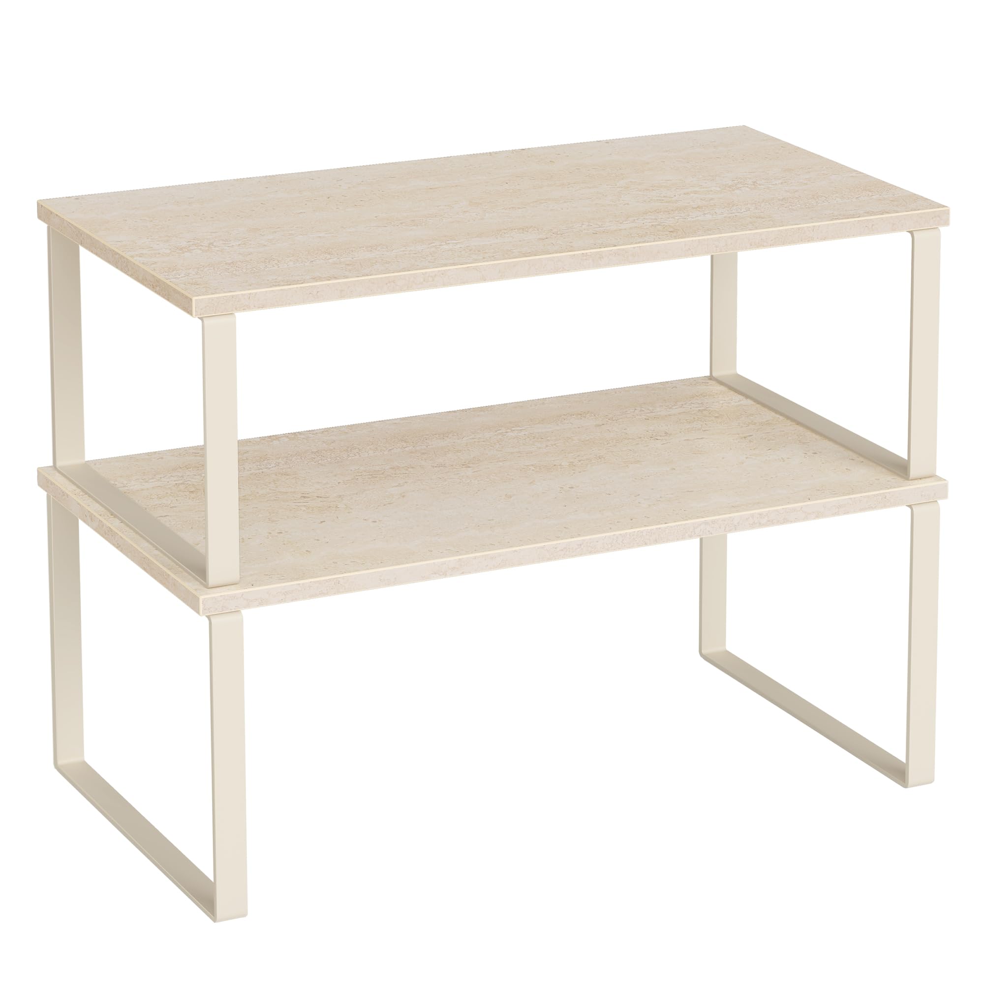 SONGMICS 2-Piece Stackable Cabinet Shelf Set
