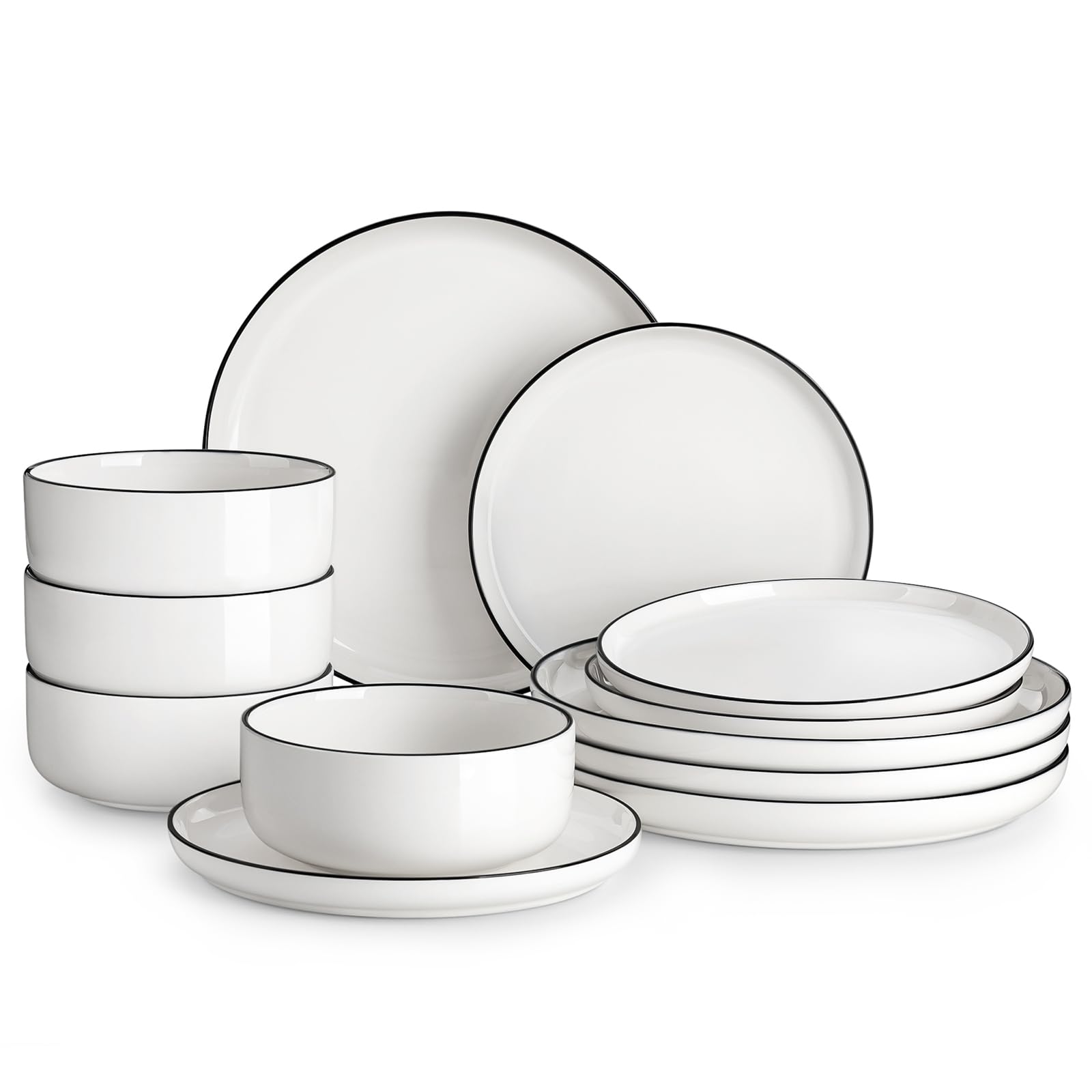 MALACASA LUNA Ceramic Dinnerware Collection
