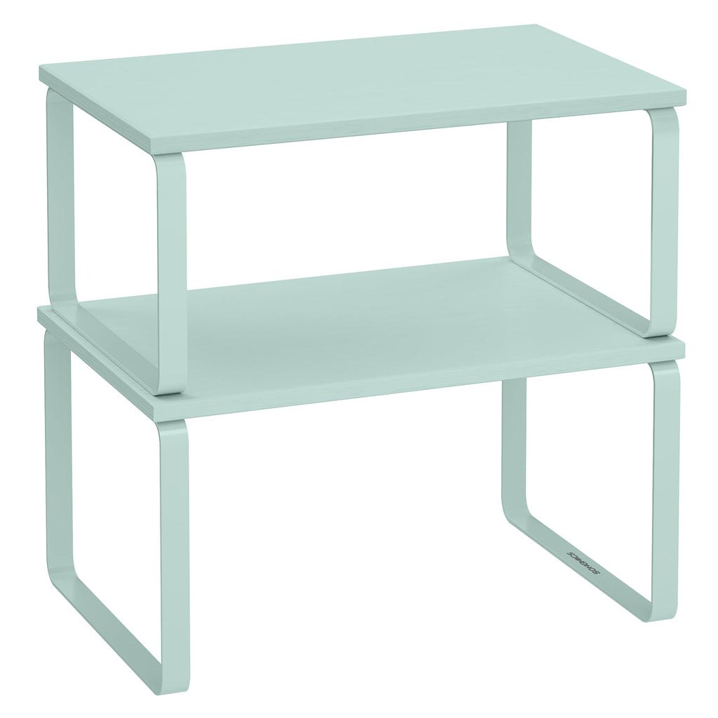 SONGMICS 2-Piece Stackable Cabinet Shelf Set