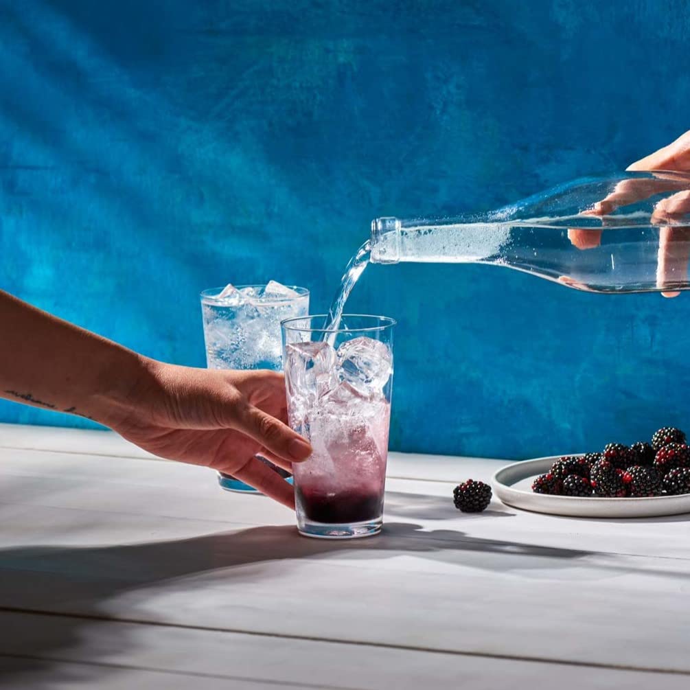 Le'raze 10-Piece Stackable 16oz Drinking Glass Set