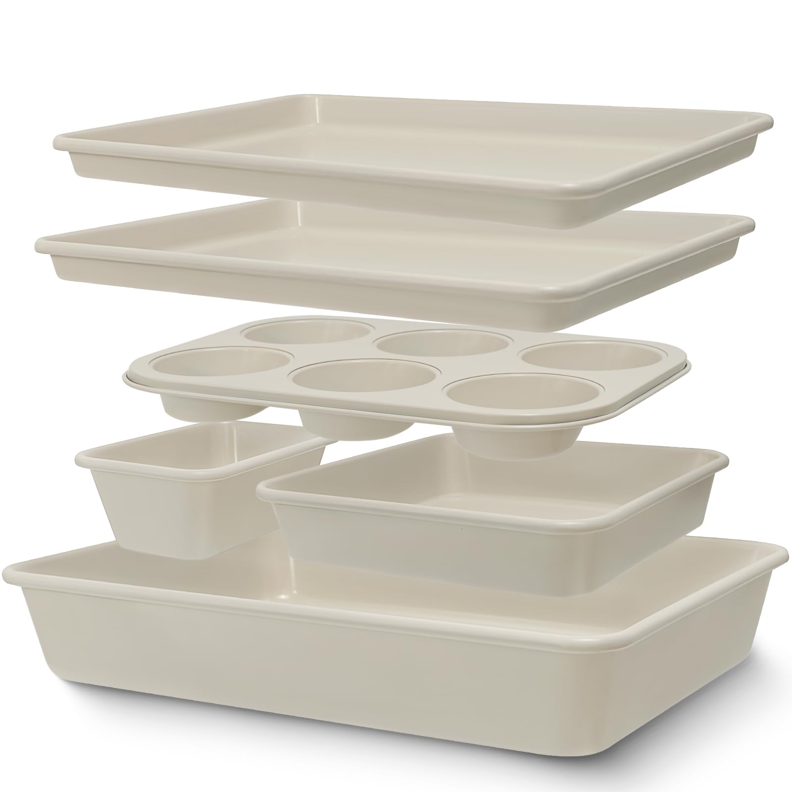 6-Piece Carbon Steel Baking Pan Set