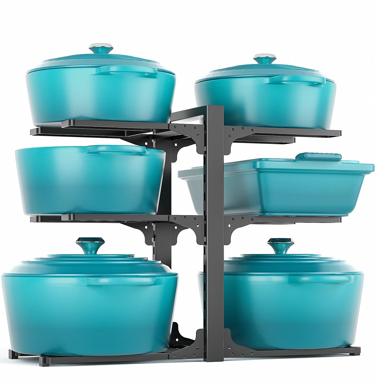 MUDEELA Adjustable Pot and Pan Organizer Rack