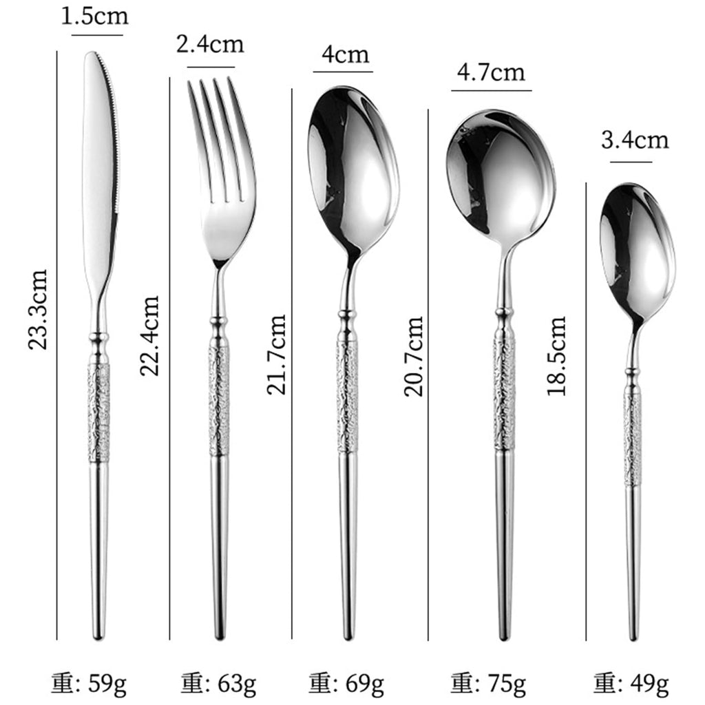 20-Piece Knight Handle Flatware Set for Four