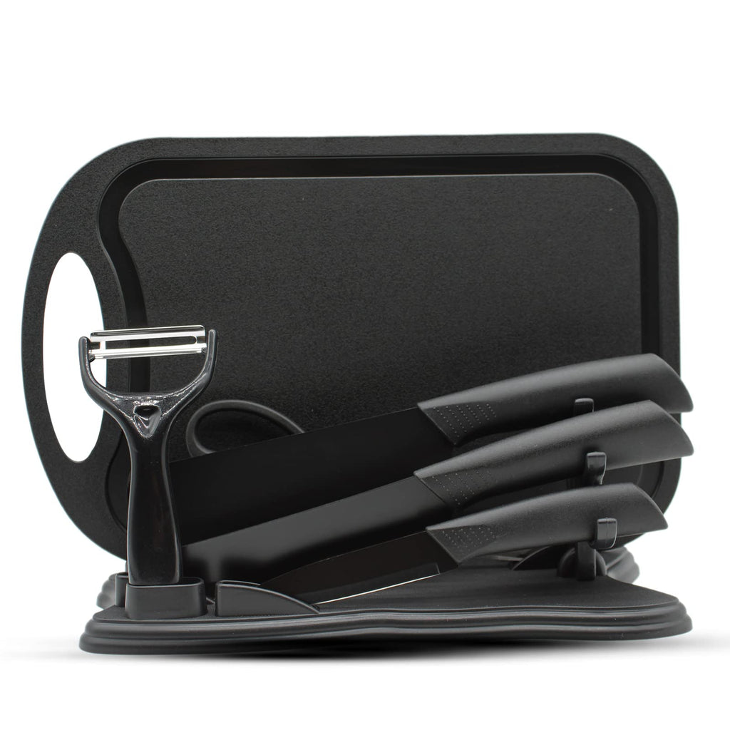 7-Piece Stainless Steel Knife and Cutting Board Set