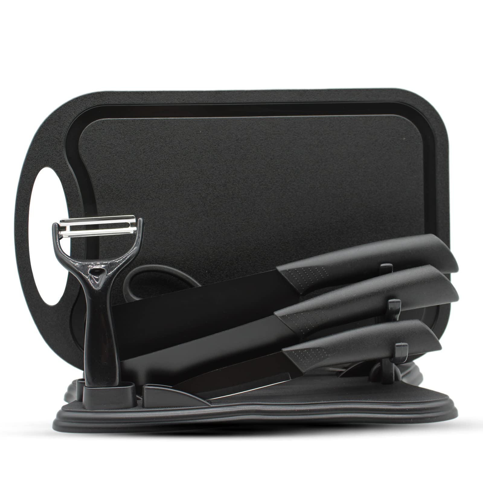 7-Piece Stainless Steel Knife and Cutting Board Set