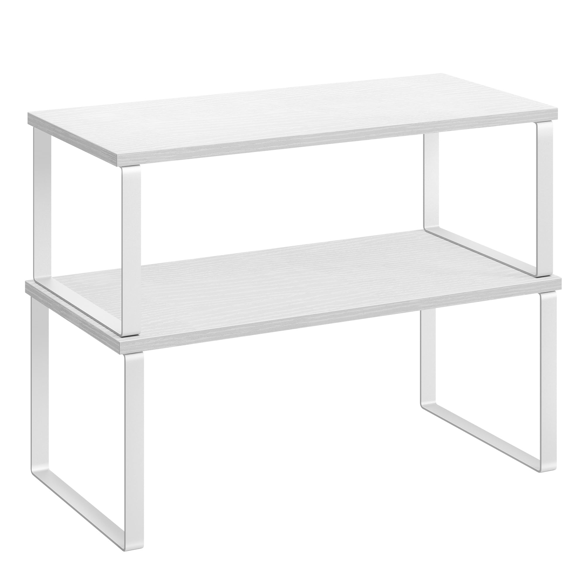 SONGMICS 2-Piece Stackable Cabinet Shelf Set