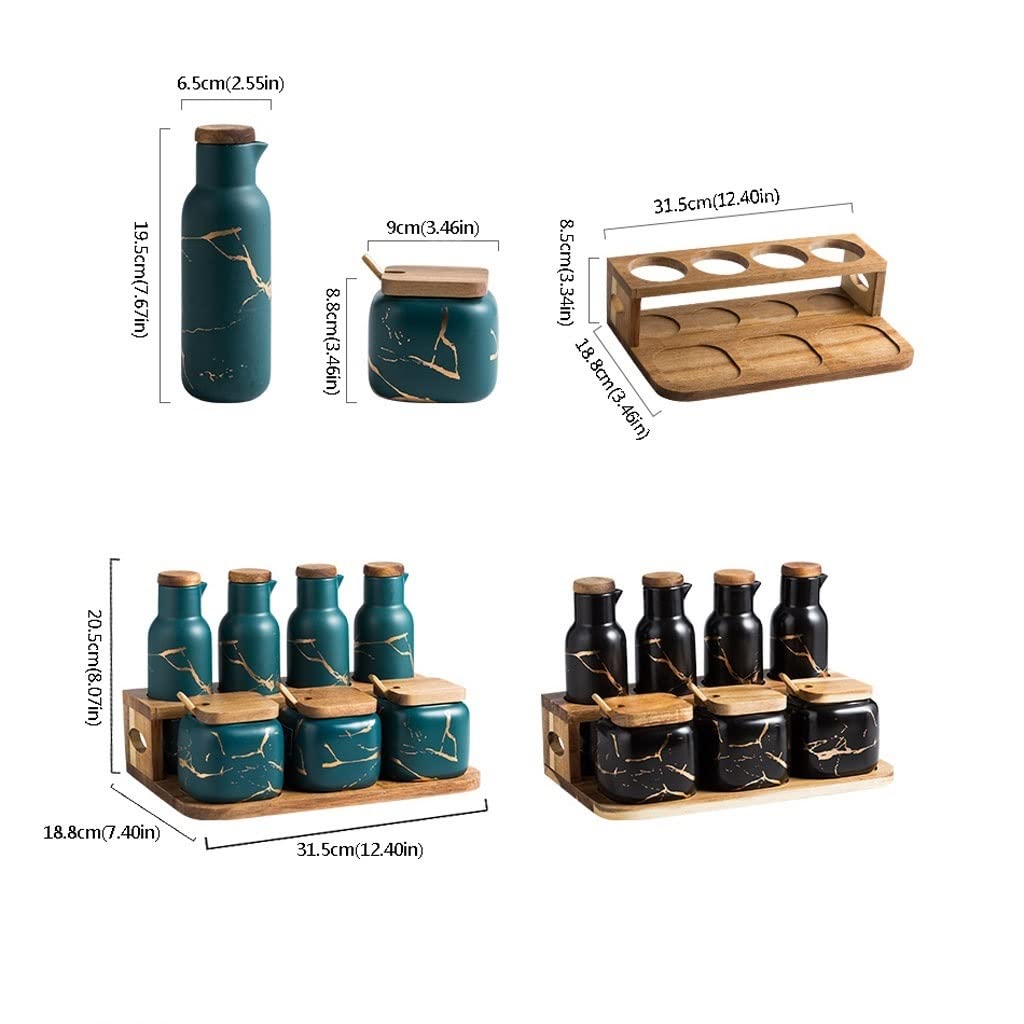350ml Ceramic Seasoning Jar with Spoon and Tray