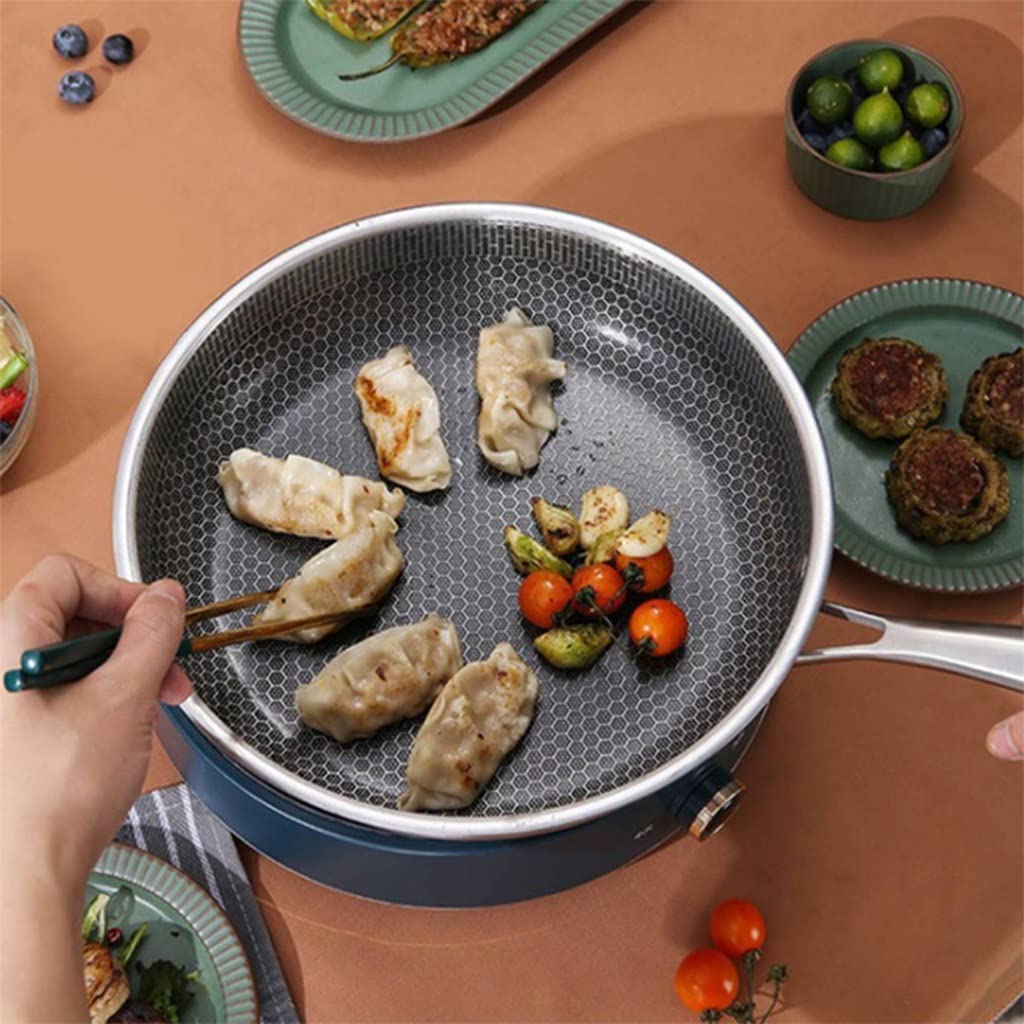 28cm Honeycomb Stainless Steel Frying Pan