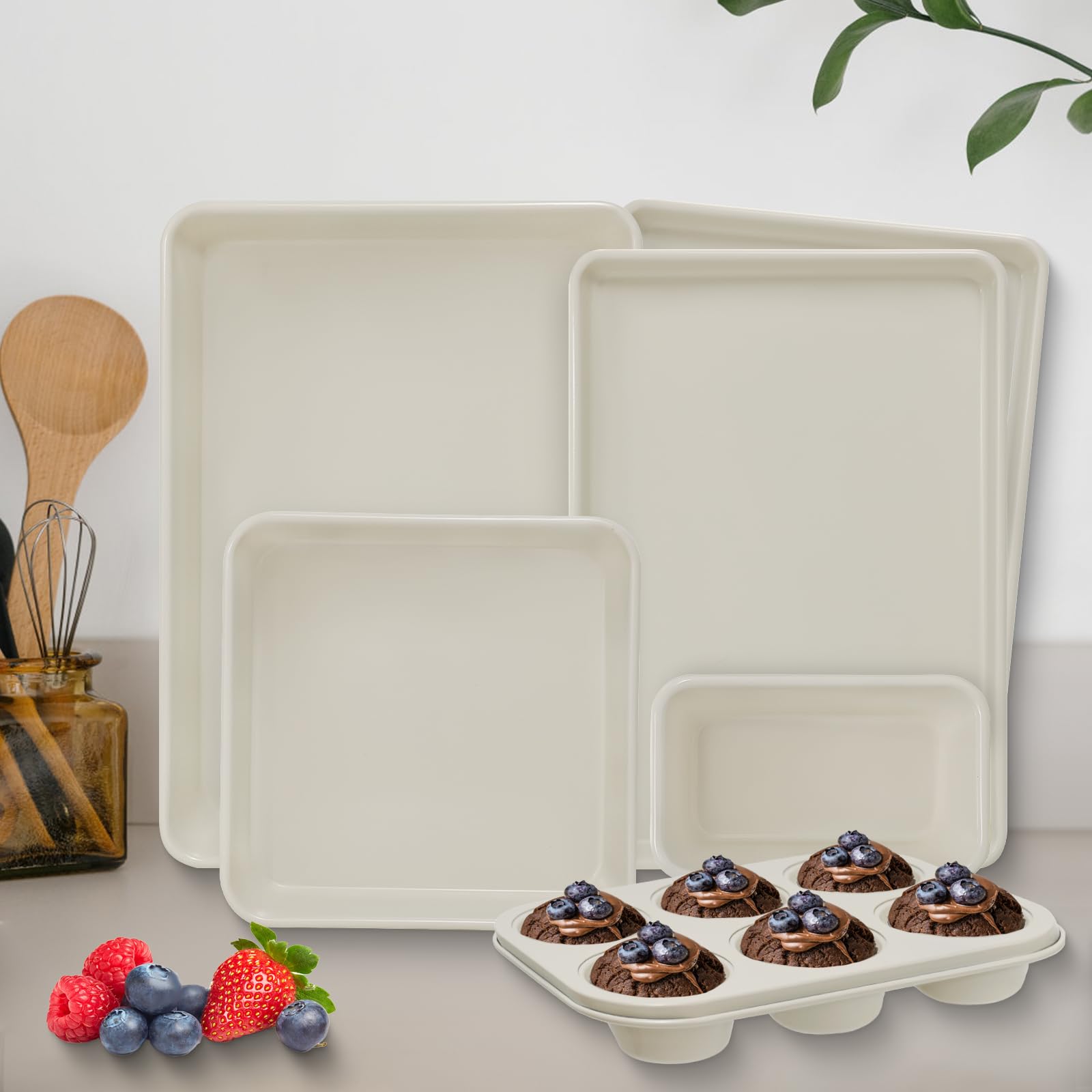 6-Piece Carbon Steel Baking Pan Set
