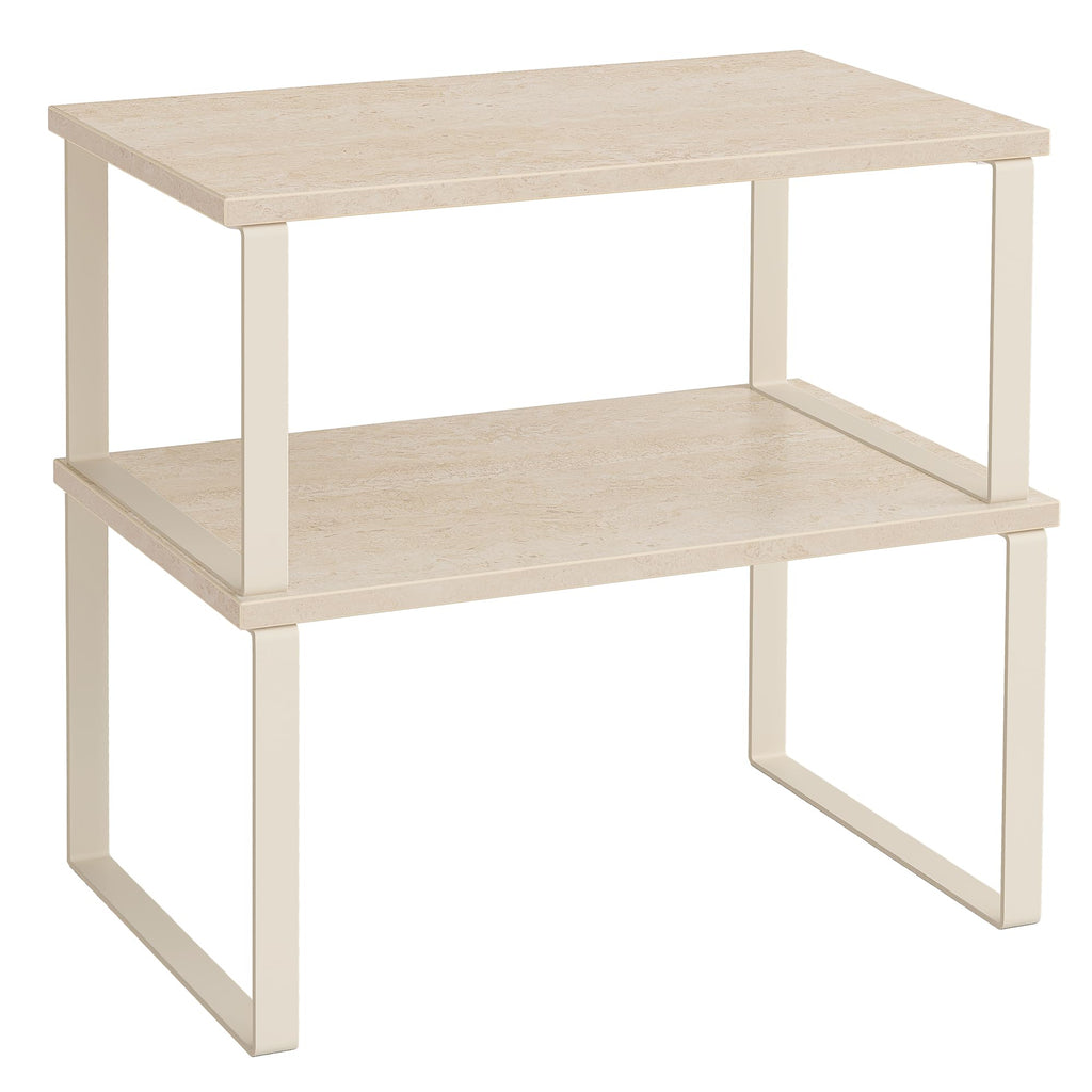 SONGMICS 2-Piece Stackable Cabinet Shelf Set