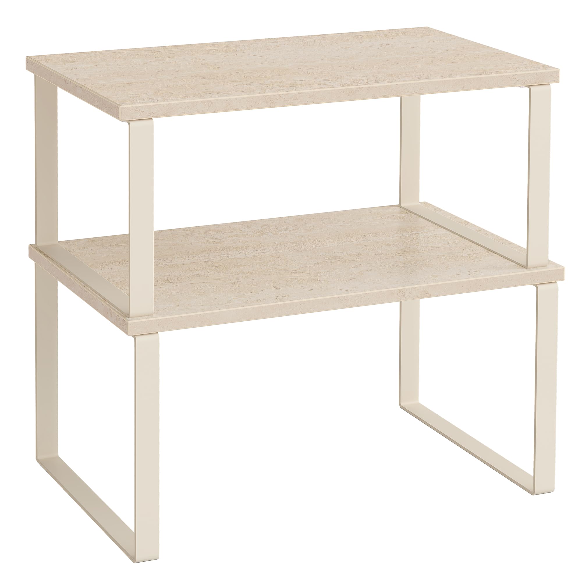 SONGMICS 2-Piece Stackable Cabinet Shelf Set