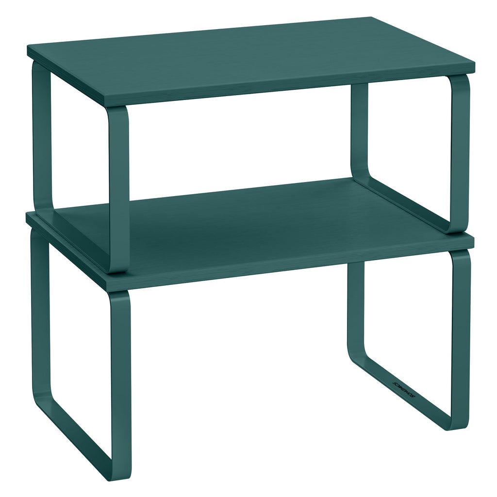 SONGMICS 2-Piece Stackable Cabinet Shelf Set