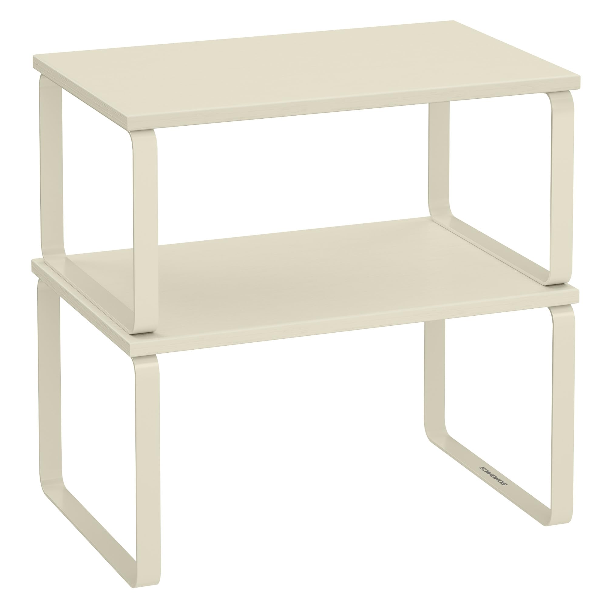 SONGMICS 2-Piece Stackable Cabinet Shelf Set