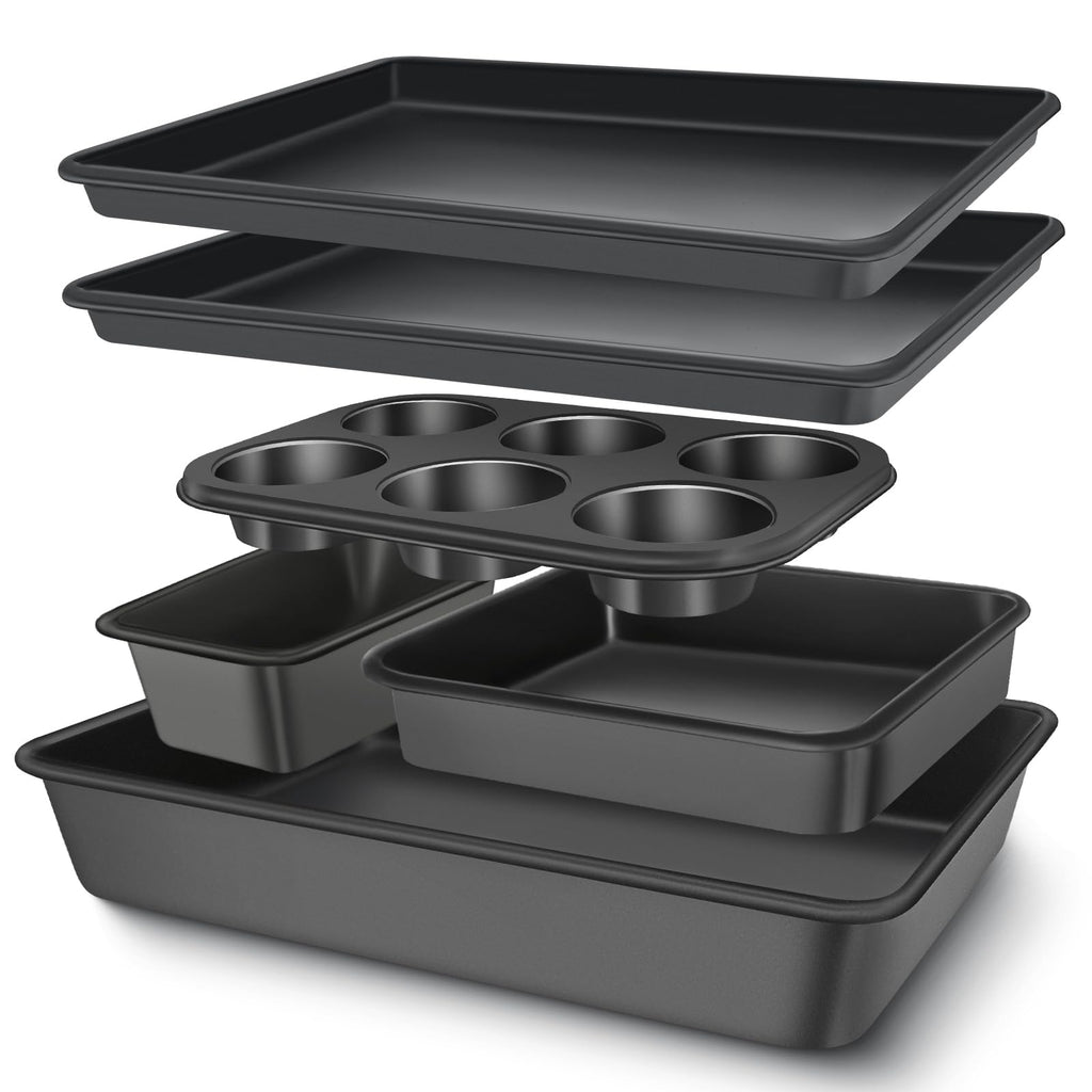 6-Piece Carbon Steel Baking Pan Set