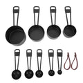 9-Piece Black Stainless Steel Measuring Set
