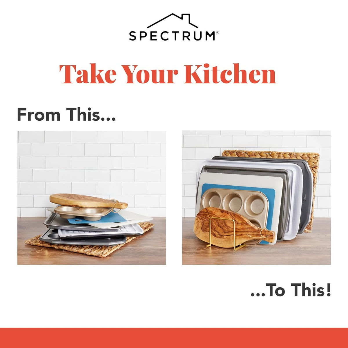 Spectrum Euro Lid and Cutting Board Organizer