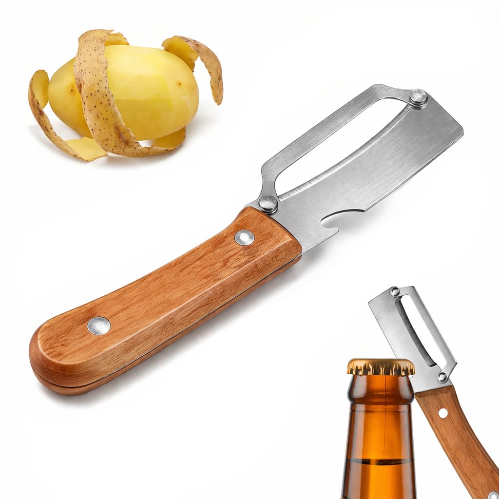 Wide-Blade Vegetable Peeler with Bottle Opener