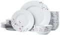 Amazon Basics 18-Piece Porcelain Dinnerware Set