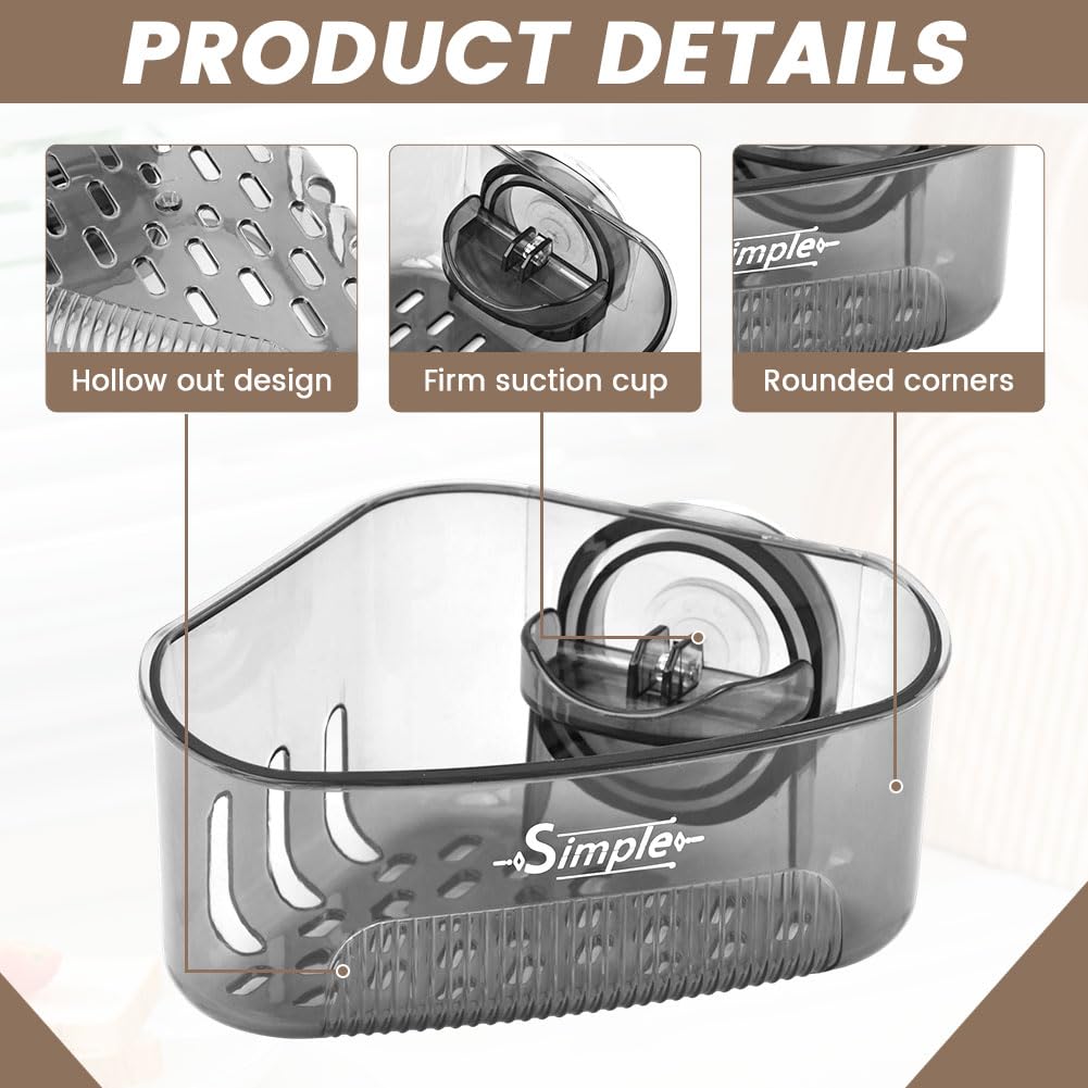 2-Piece Rotating Suction Sink Corner Rack Set