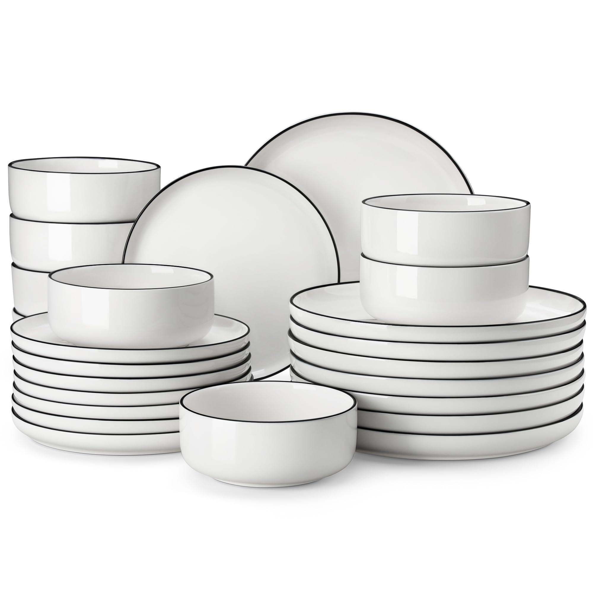 MALACASA LUNA Ceramic Dinnerware Collection