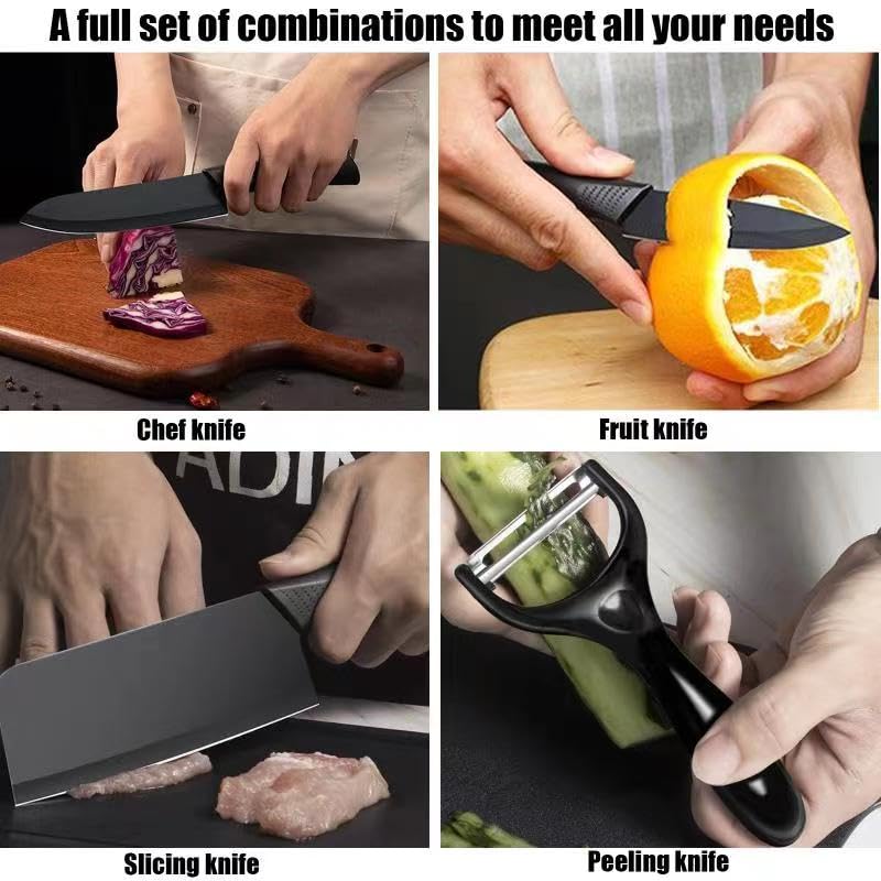 7-Piece Stainless Steel Knife and Cutting Board Set