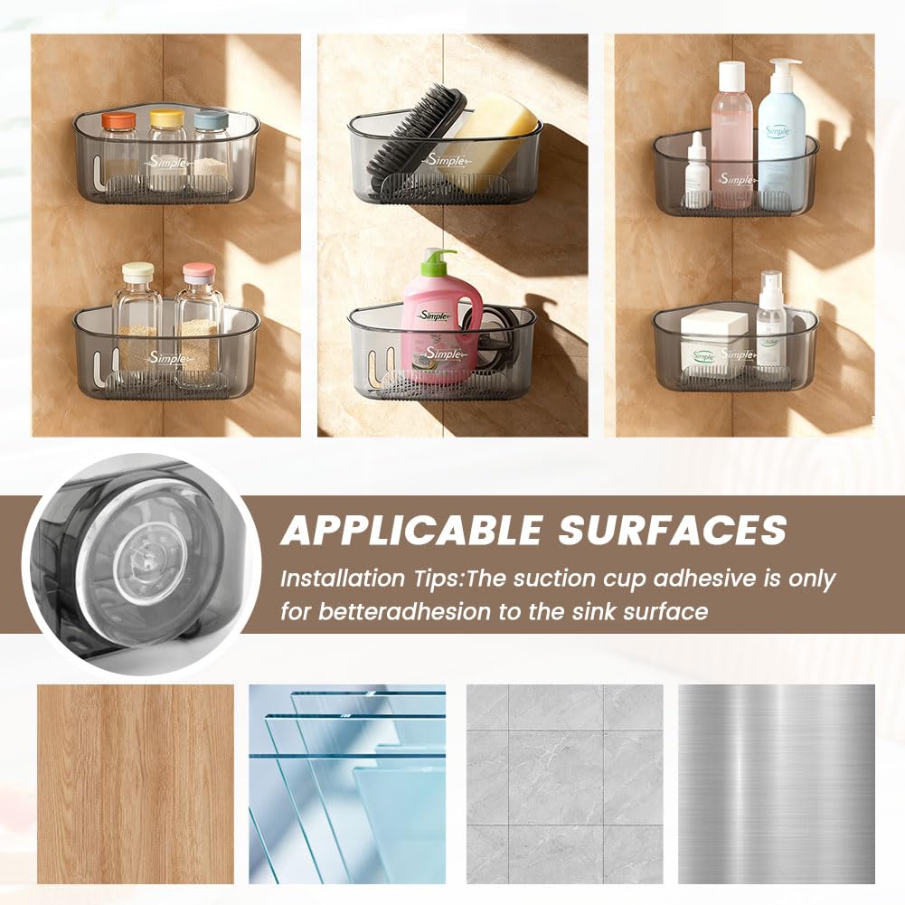 2-Piece Rotating Suction Sink Corner Rack Set