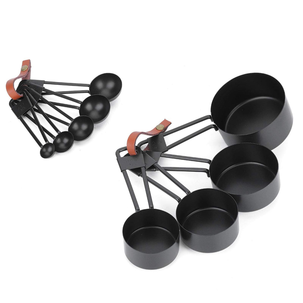 9-Piece Black Stainless Steel Measuring Set