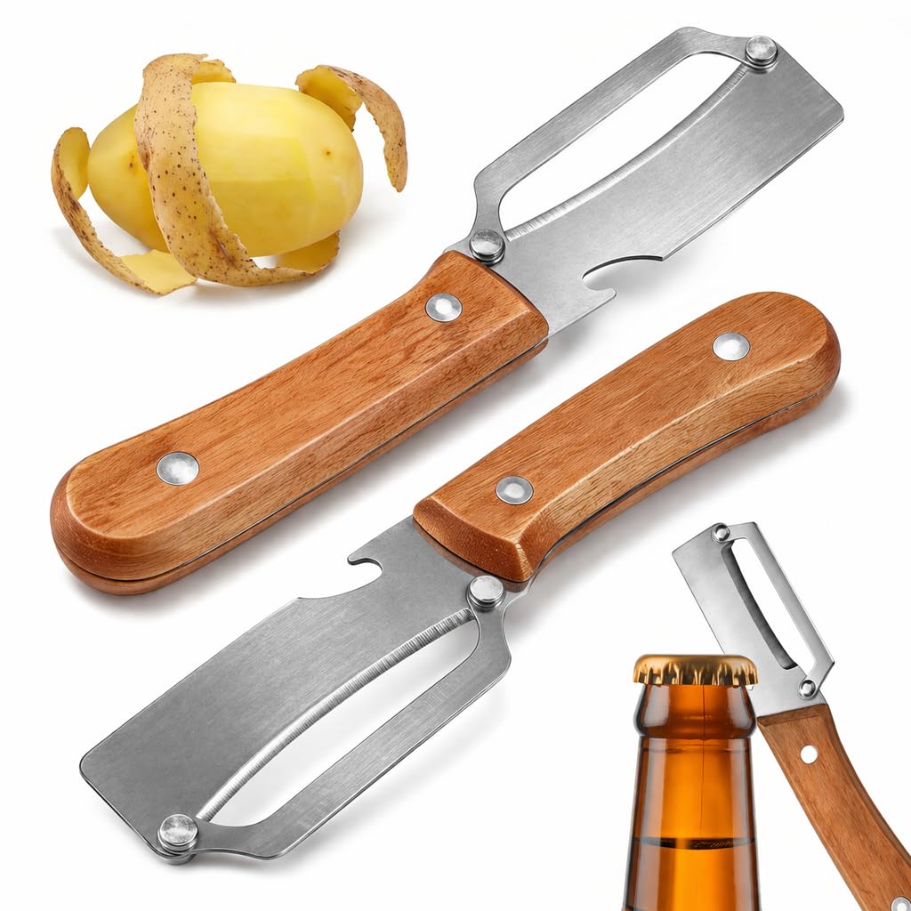 Wide-Blade Vegetable Peeler with Bottle Opener