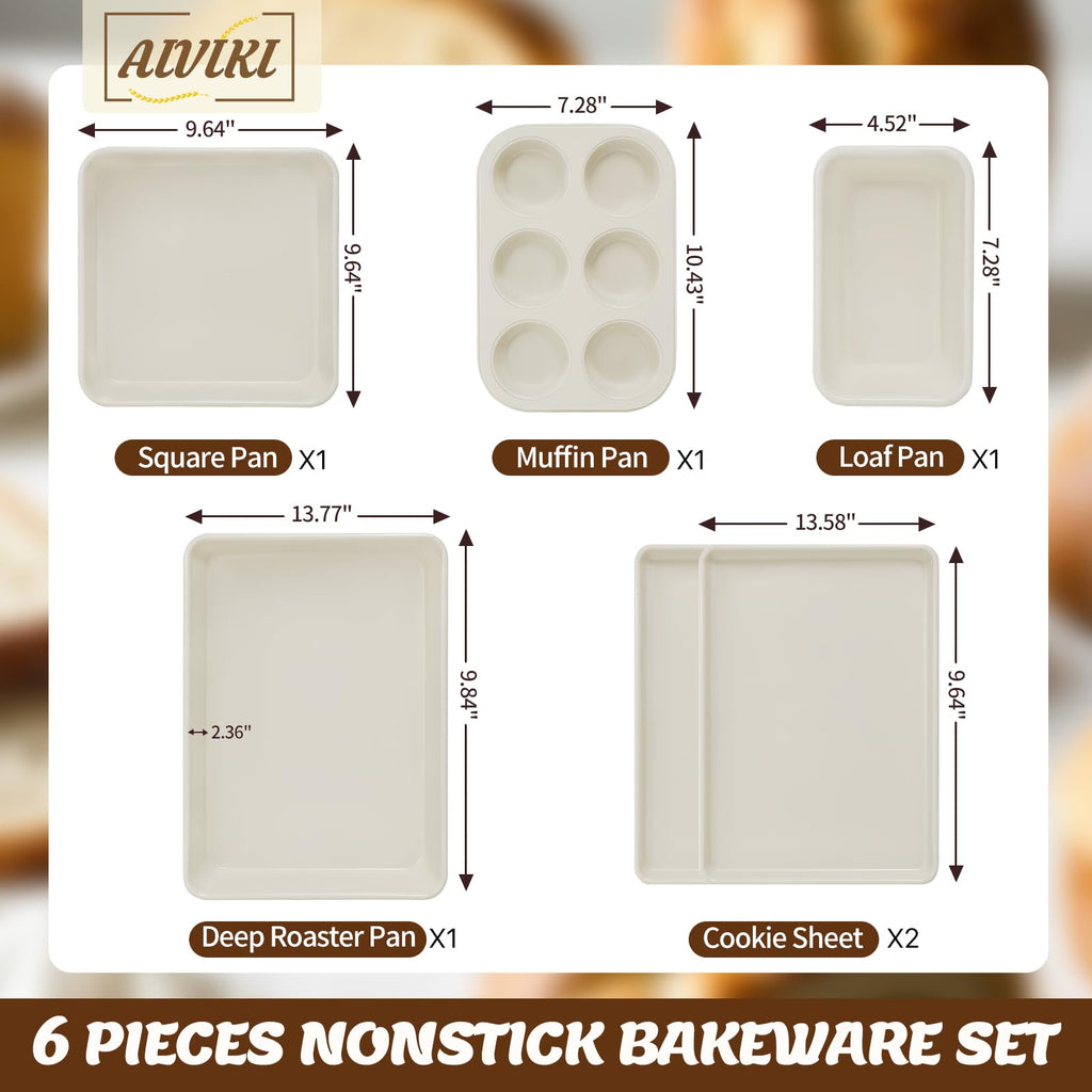 6-Piece Carbon Steel Baking Pan Set