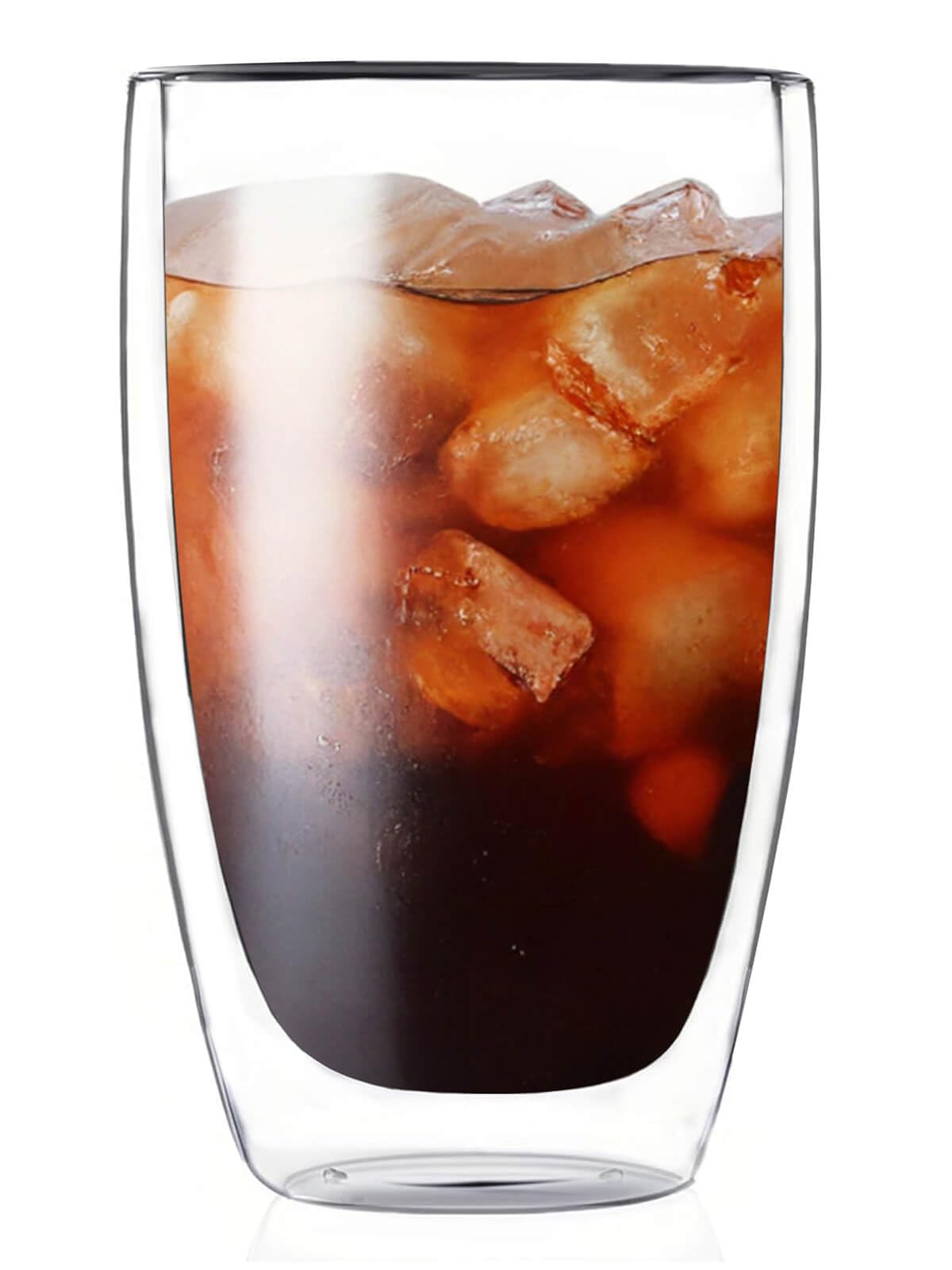 DOPUDO 17oz Double-Wall Glass Coffee Mug Set