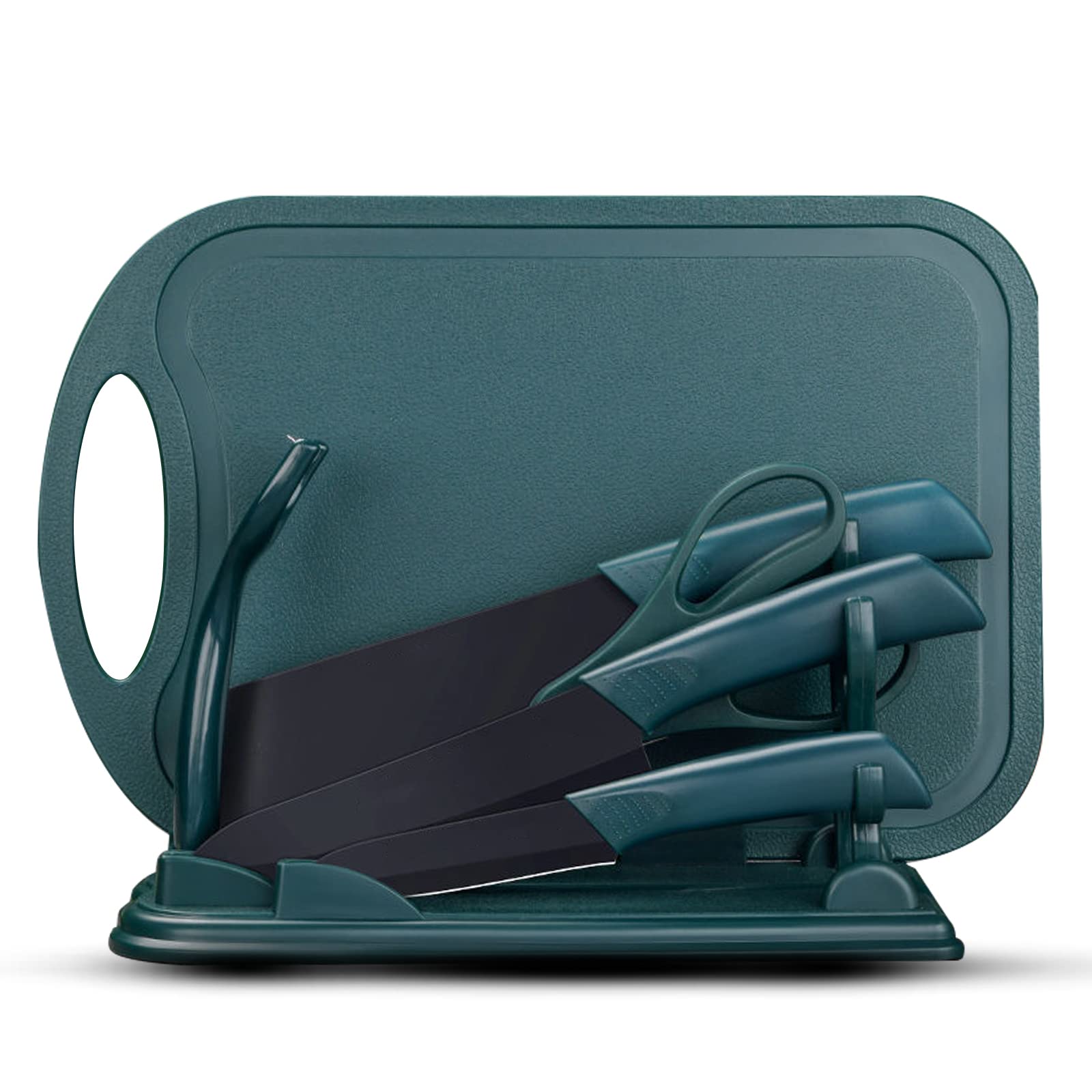7-Piece Stainless Steel Knife and Cutting Board Set